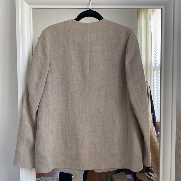 COS Open Front Linen Blazer - Picture 3 of 7